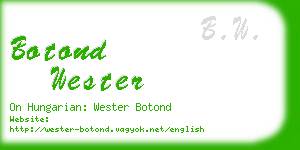 botond wester business card